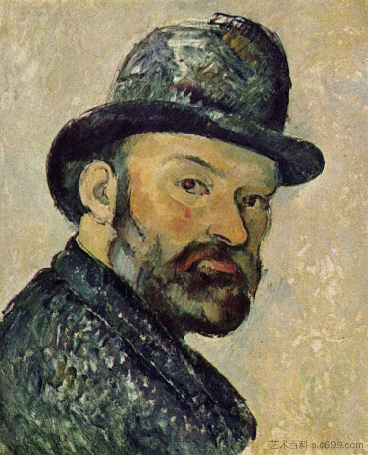 自画像 Self-Portrait (1887),保罗·塞尚