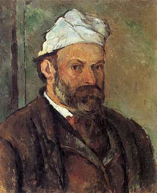 带白色头巾的自画像 Self-portrait with white turbaned (1882)，保罗·塞尚