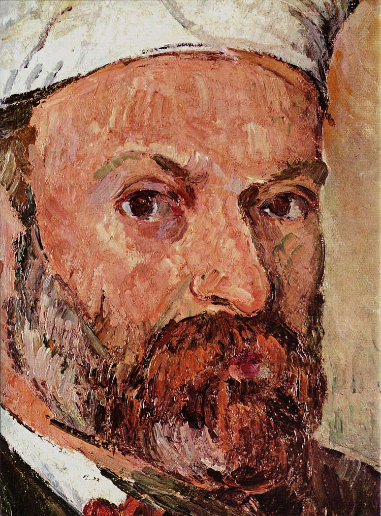 戴白色头巾的自画像（局部） Self-portrait with white turbaned (detail) (1882)，保罗·塞尚