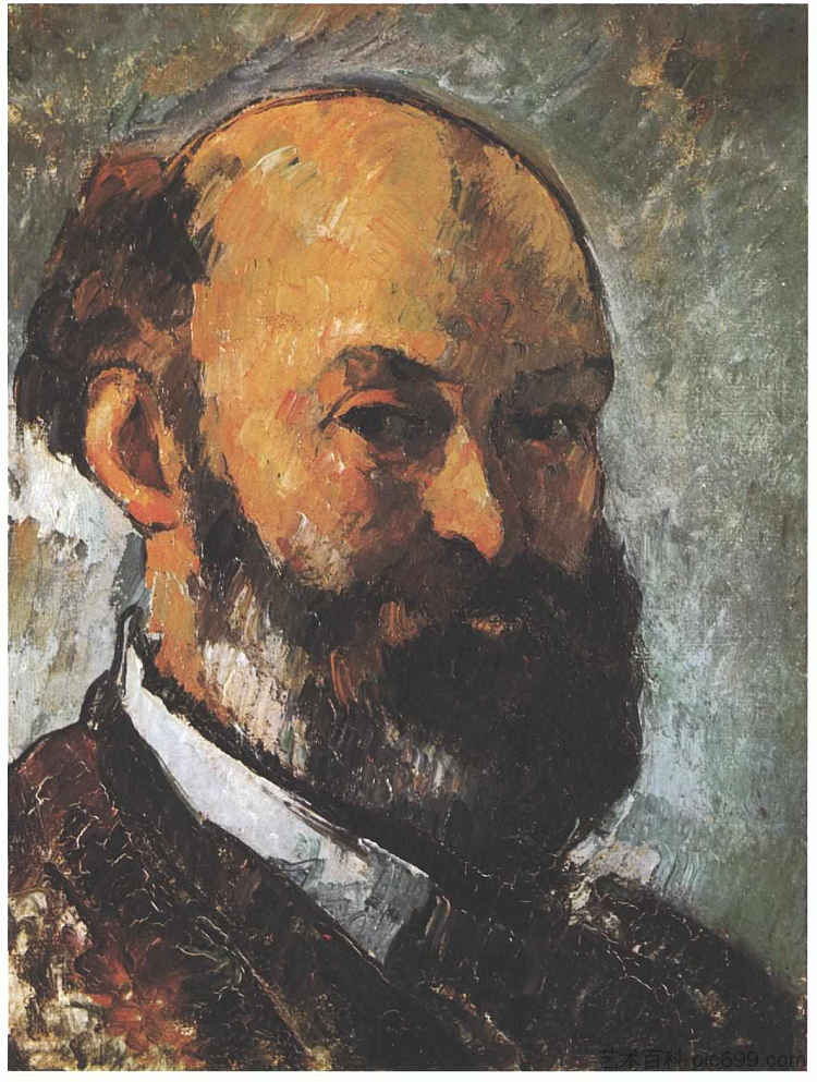 自画像 Self-Portrait (c.1880)，保罗·塞尚