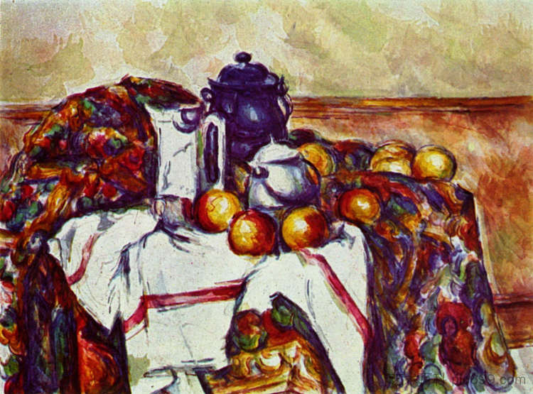 静物与蓝锅 Still Life with Blue Pot (1900)，保罗·塞尚