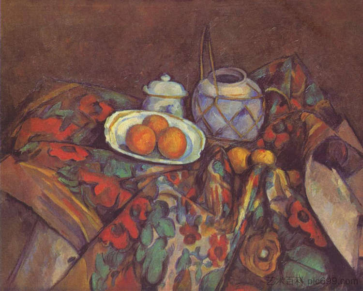 静物与橙子 Still Life with Oranges (1900)，保罗·塞尚