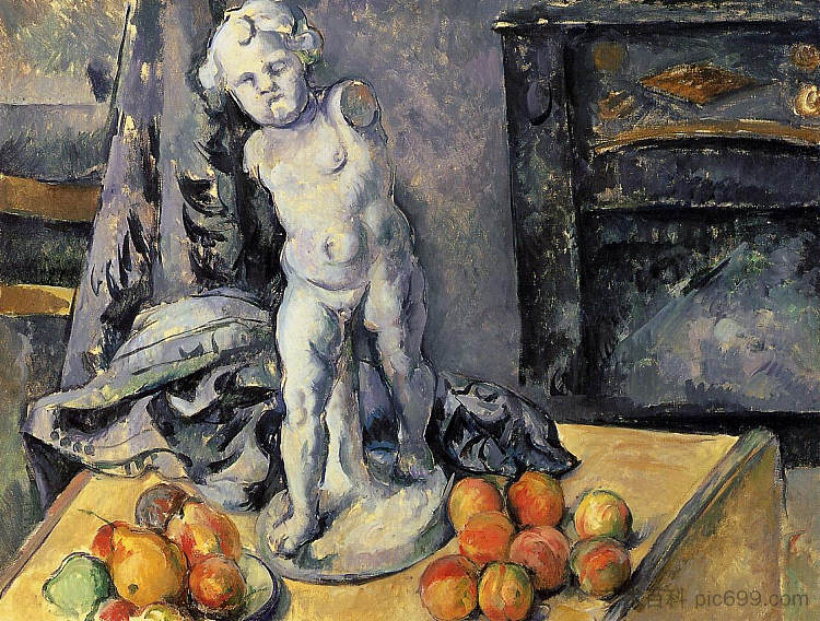 静物与石膏丘比特 Still Life with Plaster Cupid (1895),保罗·塞尚
