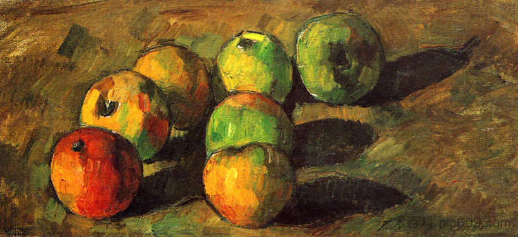 静物与七个苹果 Still life with seven apples (1878)，保罗·塞尚