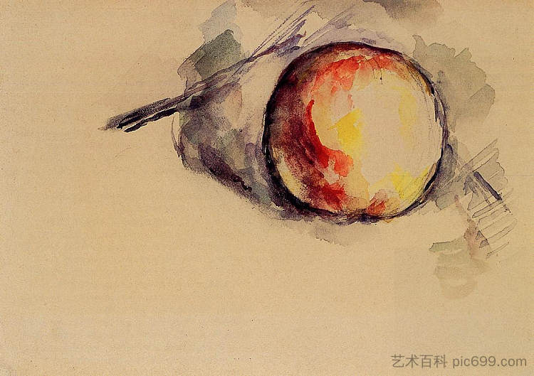 研究苹果 Study of an Apple (1885),保罗·塞尚