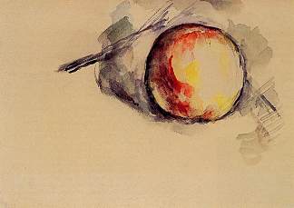 研究苹果 Study of an Apple (1885)，保罗·塞尚