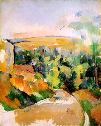 弯道 The Bend in the road (c.1905)，保罗·塞尚