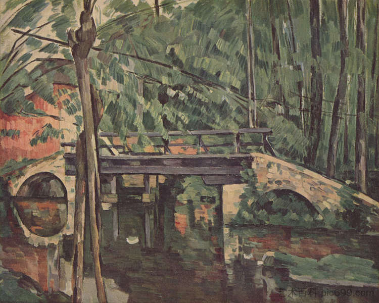 曼西大桥 The Bridge at Maincy (1879)，保罗·塞尚