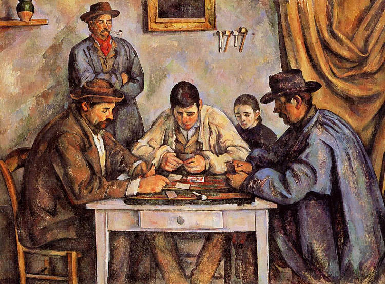 纸牌玩家 The Card Players (1890 - 1892)，保罗·塞尚