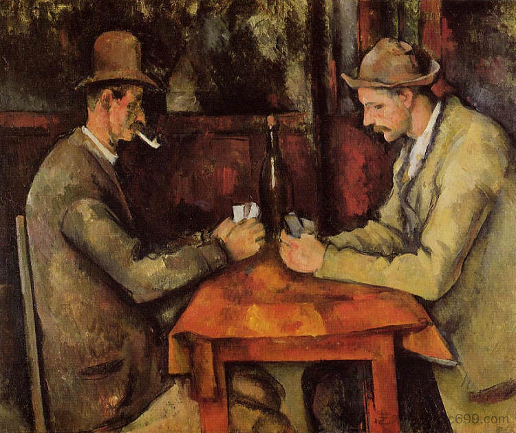 纸牌玩家 The Card Players (1896)，保罗·塞尚