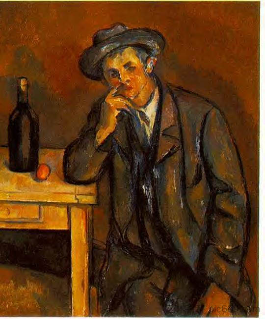 饮酒者 The Drinker (1891)，保罗·塞尚