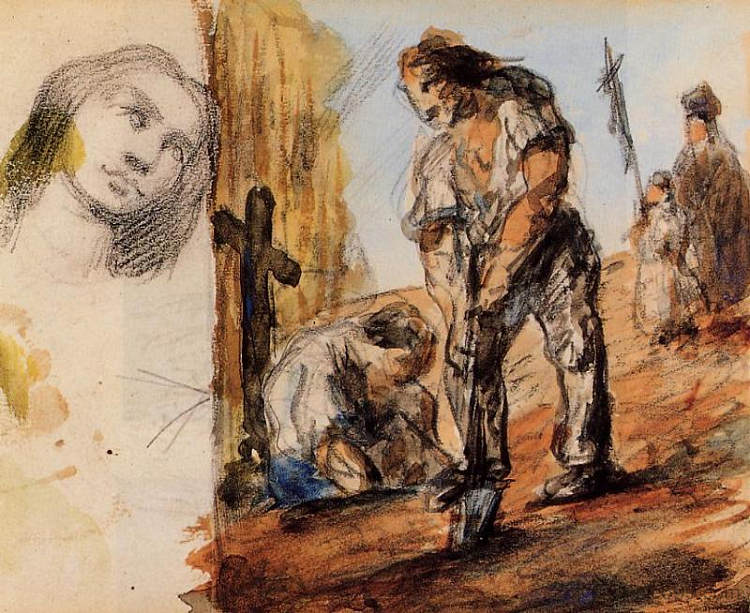 的人 The Gravediggers (1870),保罗·塞尚