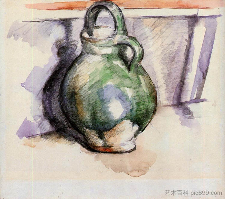 绿色投手 The Green Pitcher (1887)，保罗·塞尚