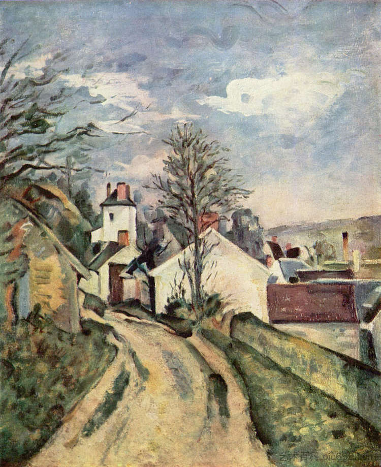 奥韦尔的加歇博士之家 The House of Dr. Gachet in Auvers (1873),保罗·塞尚