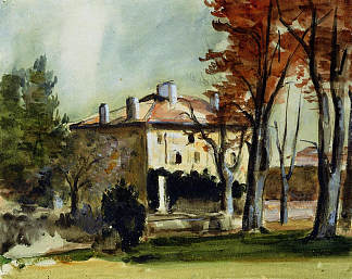 Jas de Bouffan的庄园 The Manor House at Jas de Bouffan (1870)，保罗·塞尚