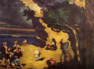 强盗和驴子 The Robbers and the Donkey (c.1870)，保罗·塞尚