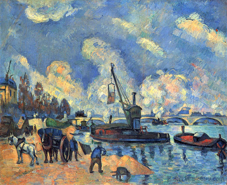 贝西的塞纳河 The Seine at Bercy (1878),保罗·塞尚