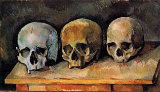 三个骷髅 The Three Skulls (c.1900)，保罗·塞尚
