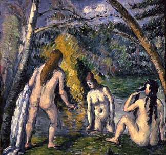 三个沐浴者 Three Bathers (1879 – 1882)，保罗·塞尚