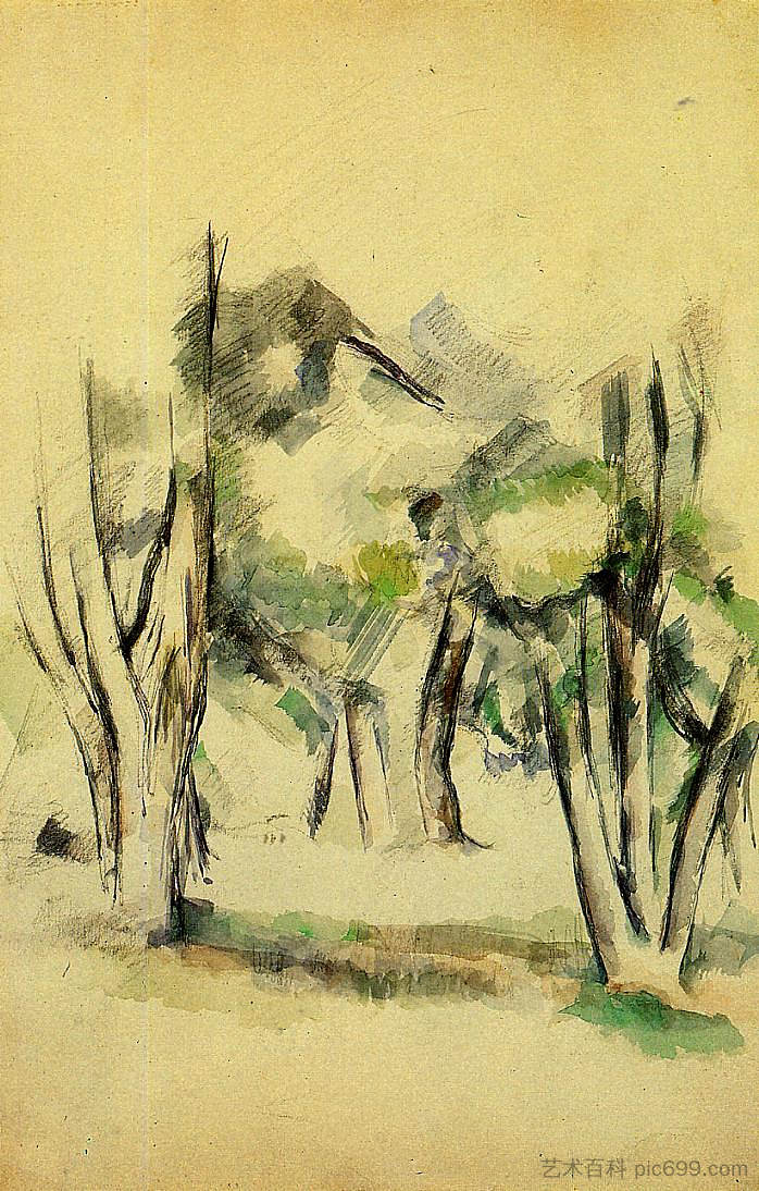 树 Trees (1884),保罗·塞尚