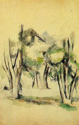 树 Trees (1884)，保罗·塞尚