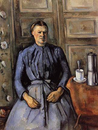 拿着咖啡壶的女人 Woman with a Coffee Pot (c.1895)，保罗·塞尚