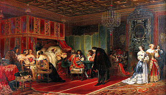 红衣主教马萨林逝世 Cardinal Mazarin Dying (1830)，保罗·德拉罗什