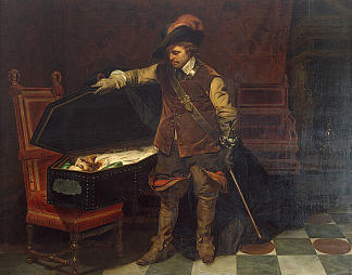 查理一世棺材前的克伦威尔 Cromwell before the Coffin of Charles I (1849)，保罗·德拉罗什