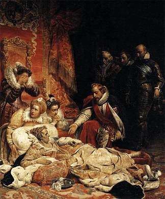 英国女王伊丽莎白一世之死 Death of Elizabeth I, Queen of England (1828)，保罗·德拉罗什