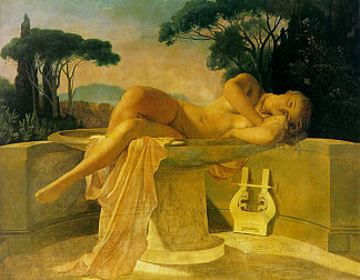 盆里的女孩 Girl in a Basin (1845)，保罗·德拉罗什