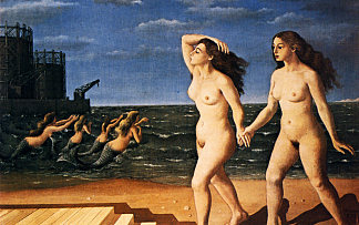 大海前的女人 Woman in front of the sea (1943)，保罗·德尔沃