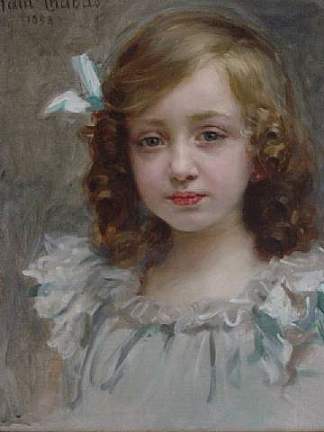 一个年轻女孩的肖像 Portrait De Jeune Fille (1898)，保罗·埃米尔·查巴斯