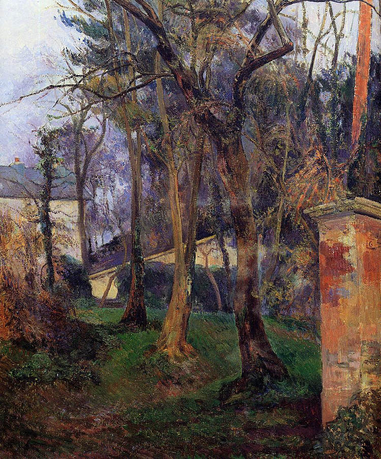 鲁昂的废弃花园 Abandoned garden in Rouen (c.1884; Paris,France ),保罗·高更