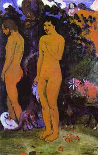 亚当和夏娃 Adam and Eve (1902; French Polynesia                     )，保罗·高更