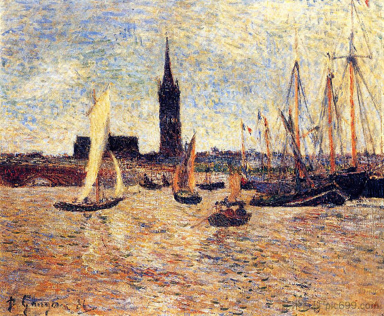 波尔多港 Bordeaux Harbour (1886; France ),保罗·高更