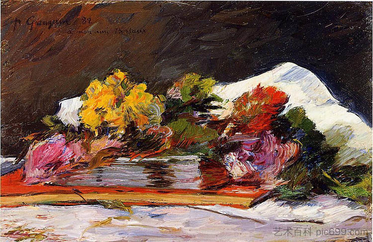 花束 Bouquet of flowers (1882; Paris,France ),保罗·高更