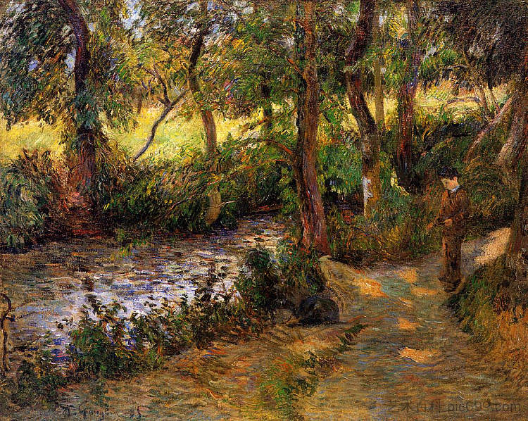 水边男孩 Boy by the Water (1885; Paris,France ),保罗·高更