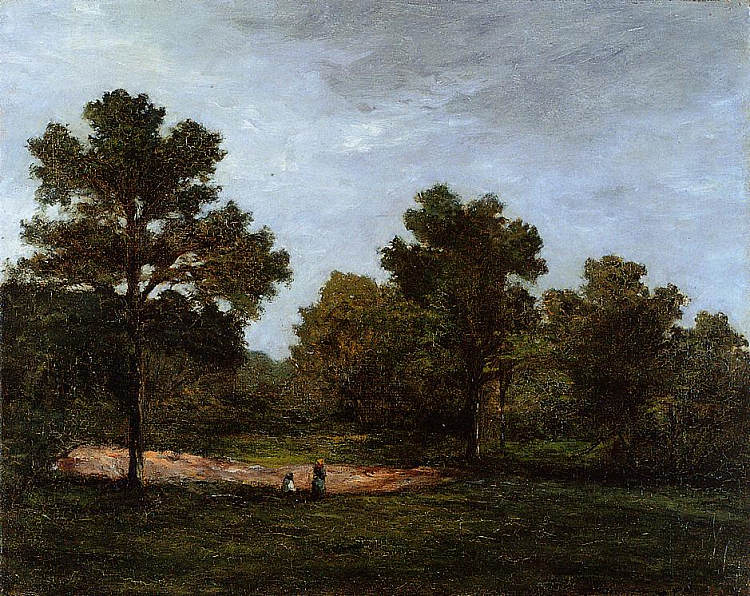 空地 Clearing (1873; France  )，保罗·高更