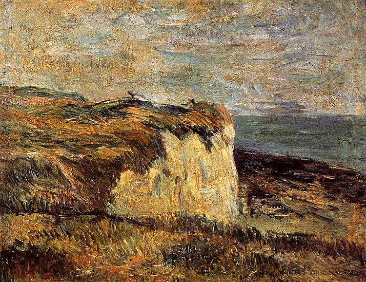 迪耶普附近的悬崖 Cliff near Dieppe (1885; France  )，保罗·高更