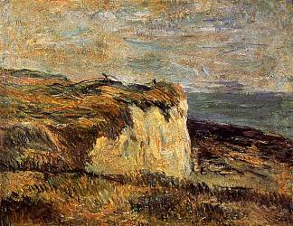 迪耶普附近的悬崖 Cliff near Dieppe (1885; France                     )，保罗·高更