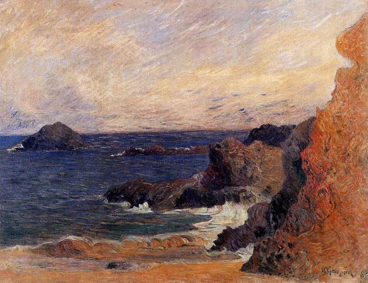 沿海景观 Coastal landscape (1886; Pont-aven,France  )，保罗·高更