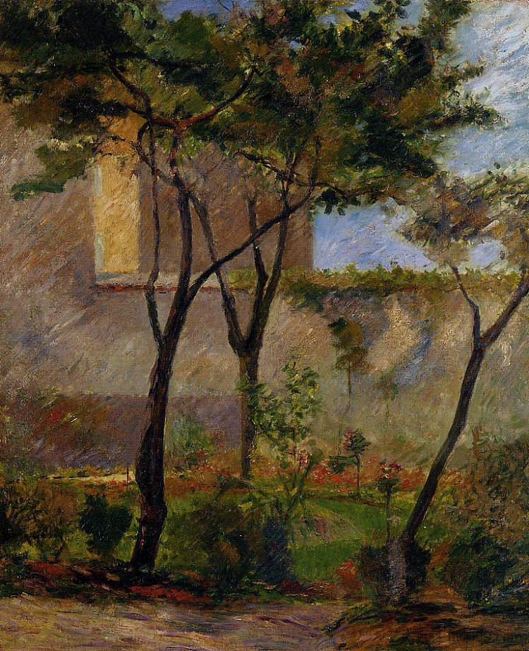 花园街一角 卡萨尔 Corner of the garden rue Carsal (c.1881; Paris,France ),保罗·高更