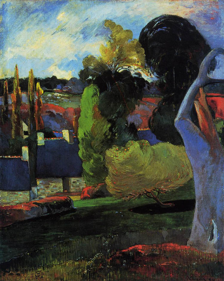 农场(布列塔尼) Farm in Brittany (1894; Paris,France ),保罗·高更