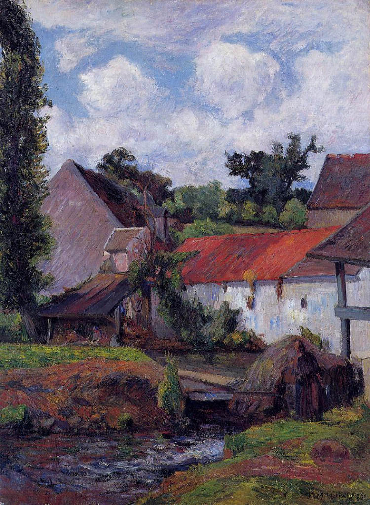 农场(奥斯尼) Farm in Osny (1883; France ),保罗·高更