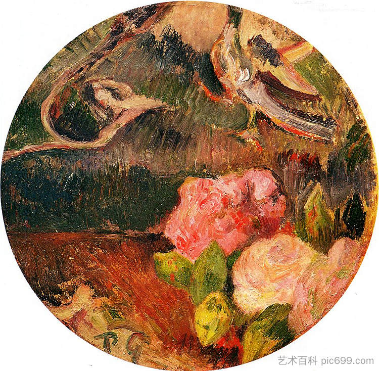 花和鸟 Flowers and a bird (c.1885; Paris,France  )，保罗·高更