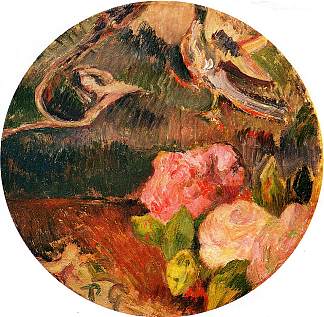 花和鸟 Flowers and a bird (c.1885; Paris,France                     )，保罗·高更