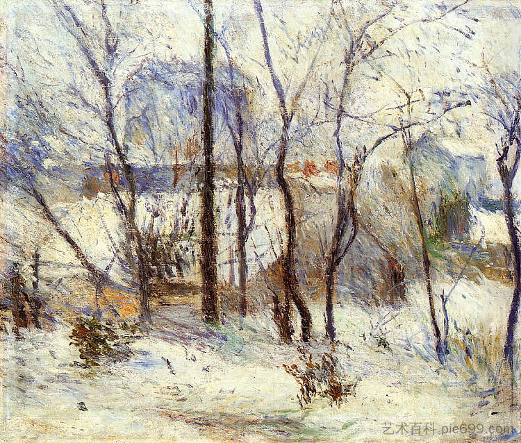 雪下的花园 Garden under Snow (1879; Paris,France  )，保罗·高更