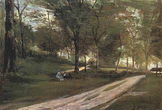 在森林中圣云二世 In the forest Saint Cloud II (1873; France                     )，保罗·高更