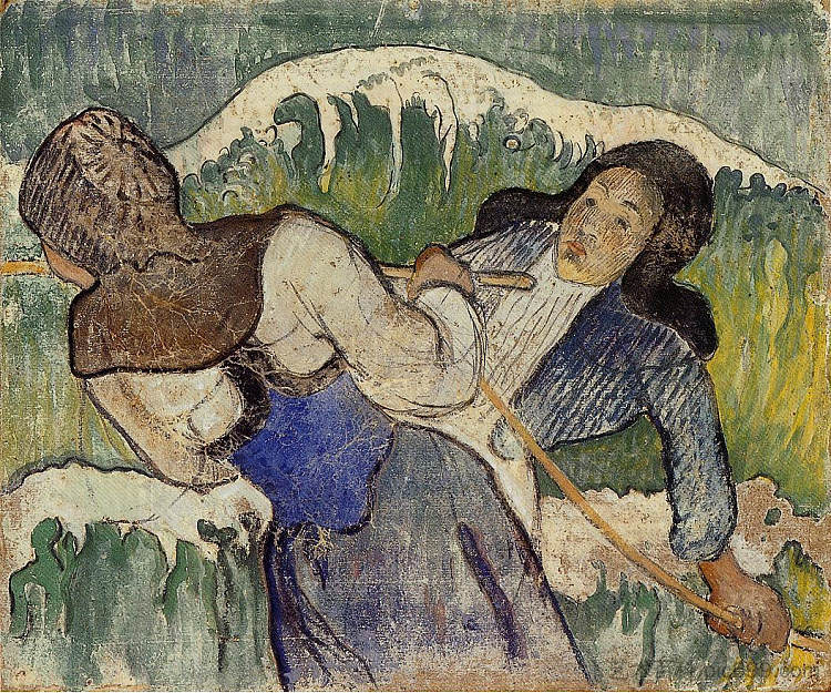 海带采集者 Kelp gatherers (1890; France  )，保罗·高更