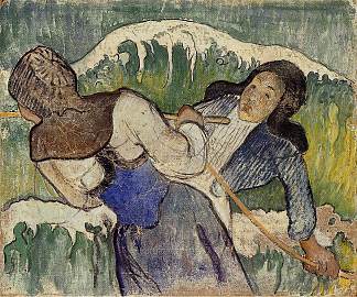 海带采集者 Kelp gatherers (1890; France                     )，保罗·高更